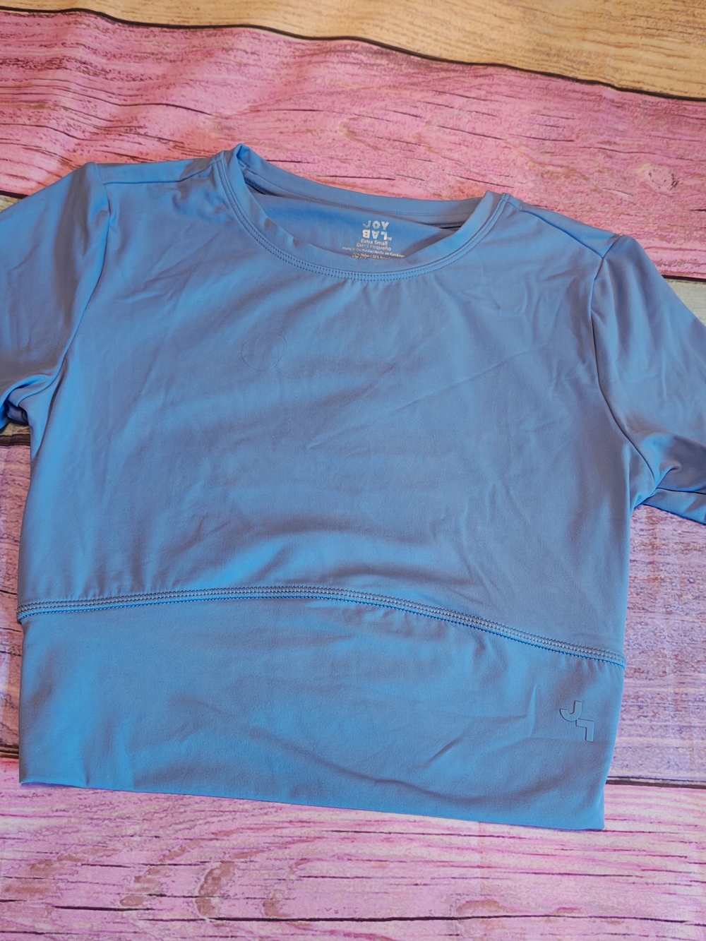 XS JoyLab Periwinkle Cropped Performance Top #1605